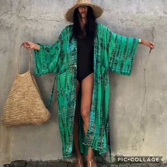 Beautiful! Maxi Open Kimono w/Hood - Picture 5 of 7